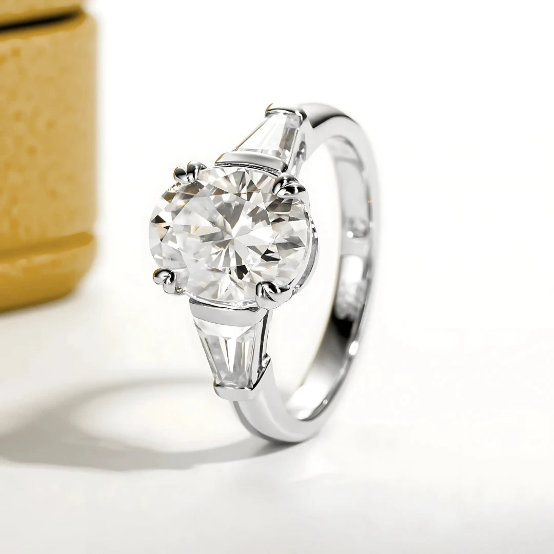 Anel Iluminar Completo com Cristal de Moissanite