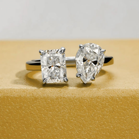 Anel Espaço Tempo com Cristal de Moissanite