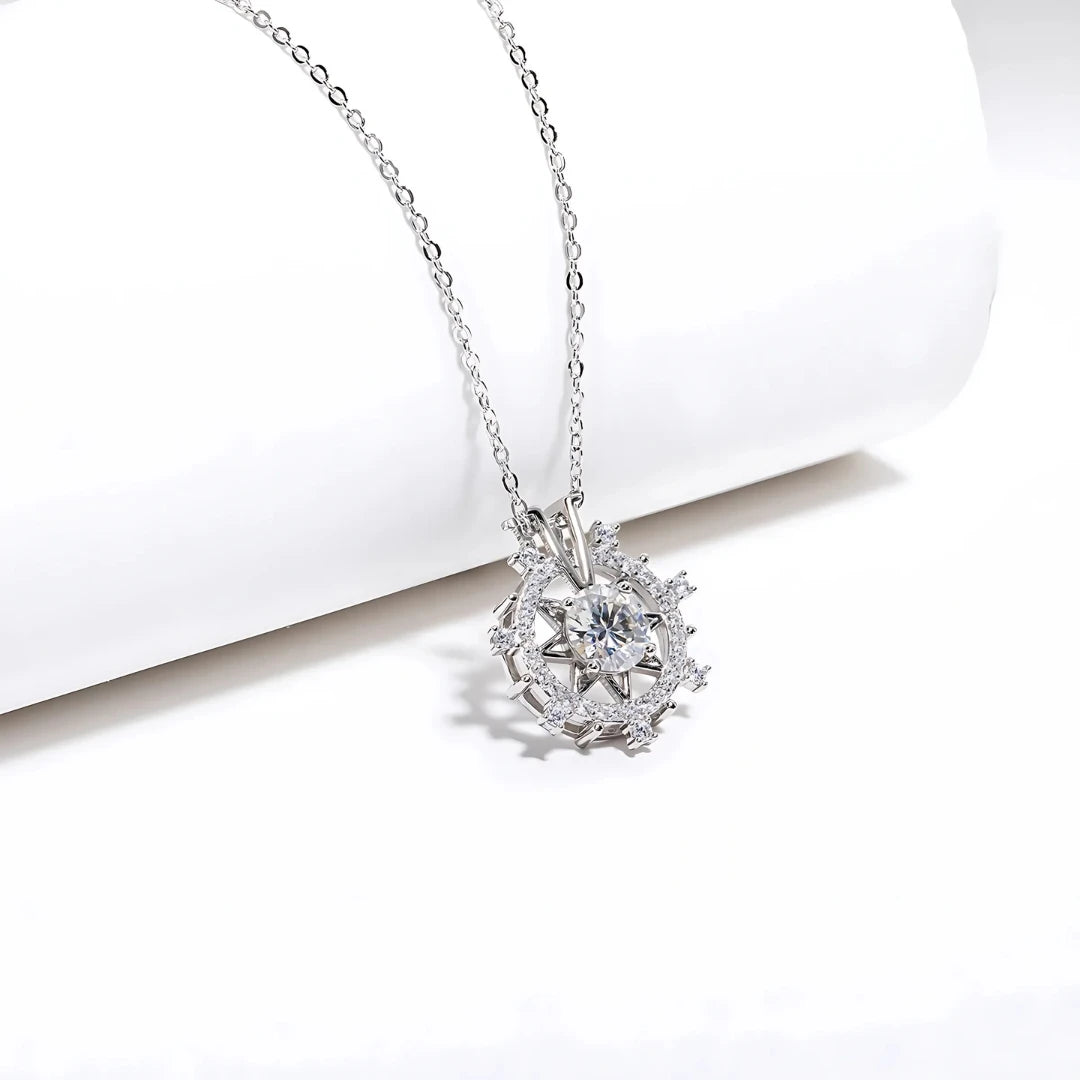 Colar Oceano em Cristal de Moissanite