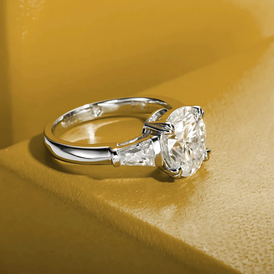 Anel Iluminar Completo com Cristal de Moissanite