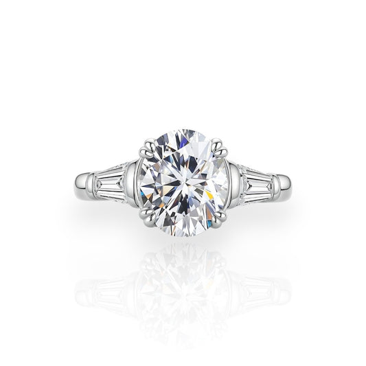 Anel Iluminar Completo com Cristal de Moissanite