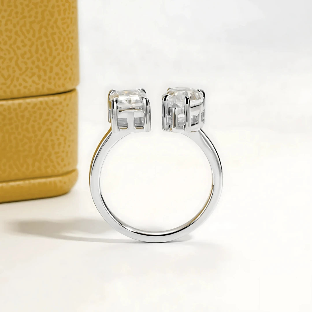 Anel Espaço Tempo com Cristal de Moissanite