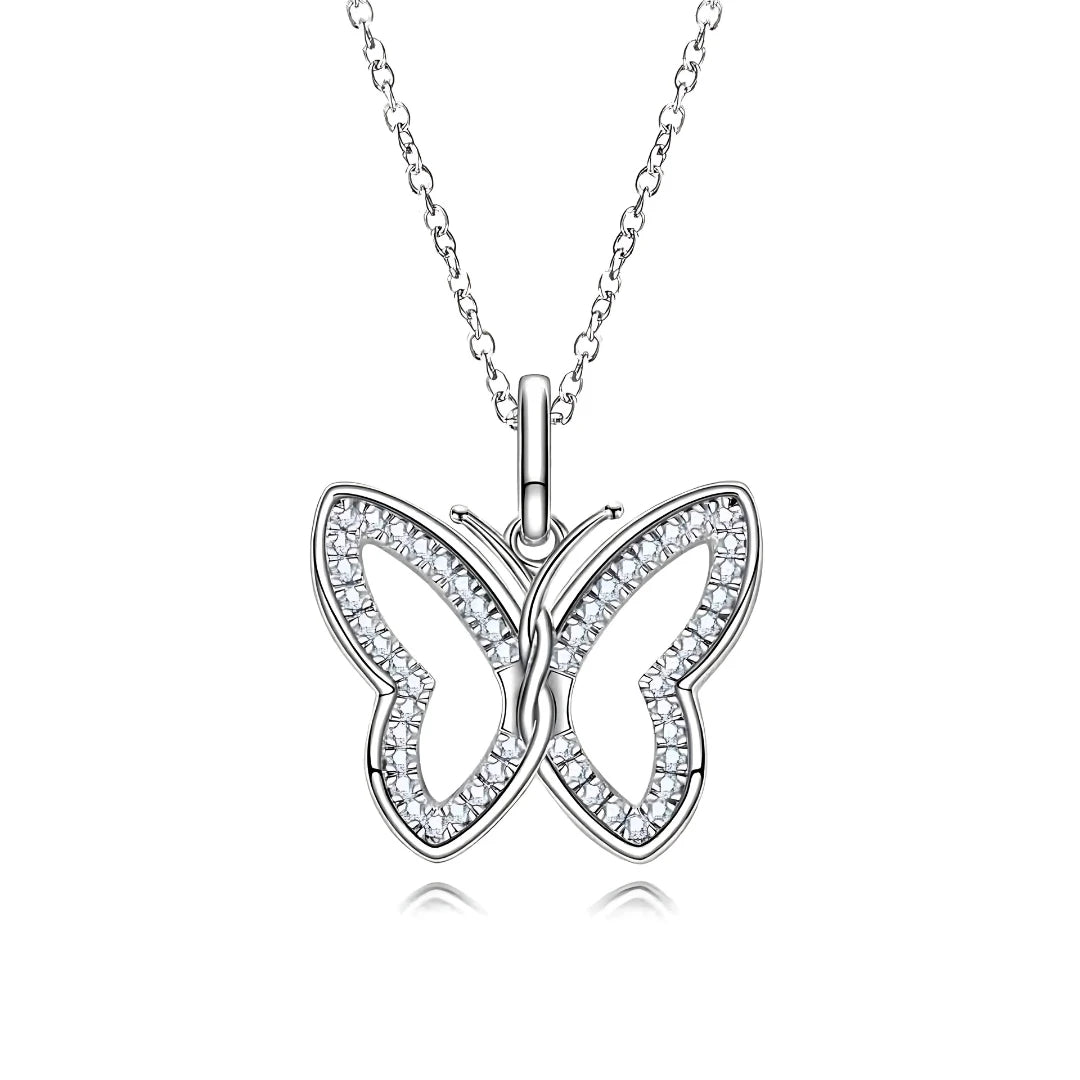 Colar Coração Luminoso em Cristal de Moissanite