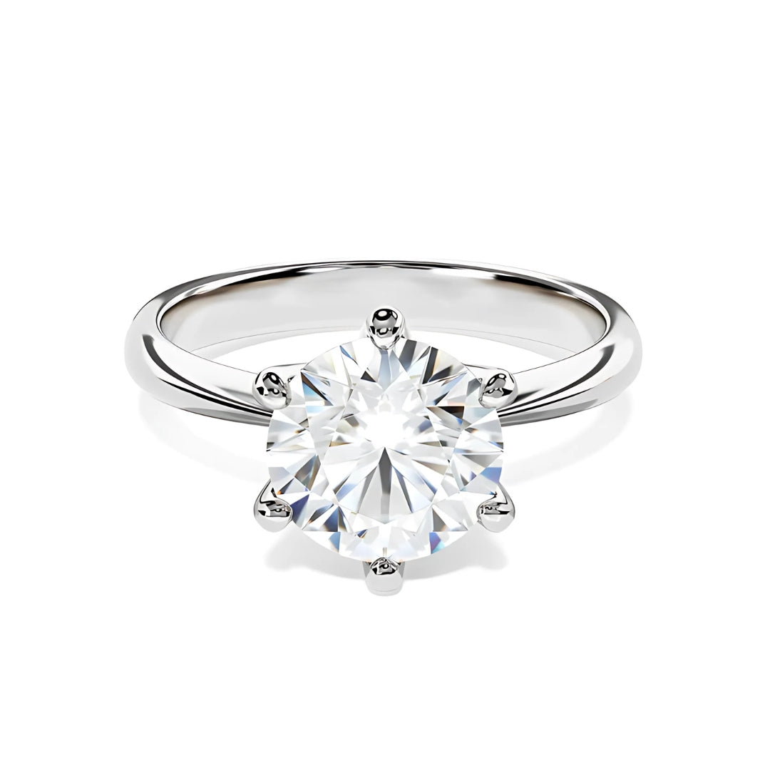 Anel Luz Primordial com Cristal de Moissanite