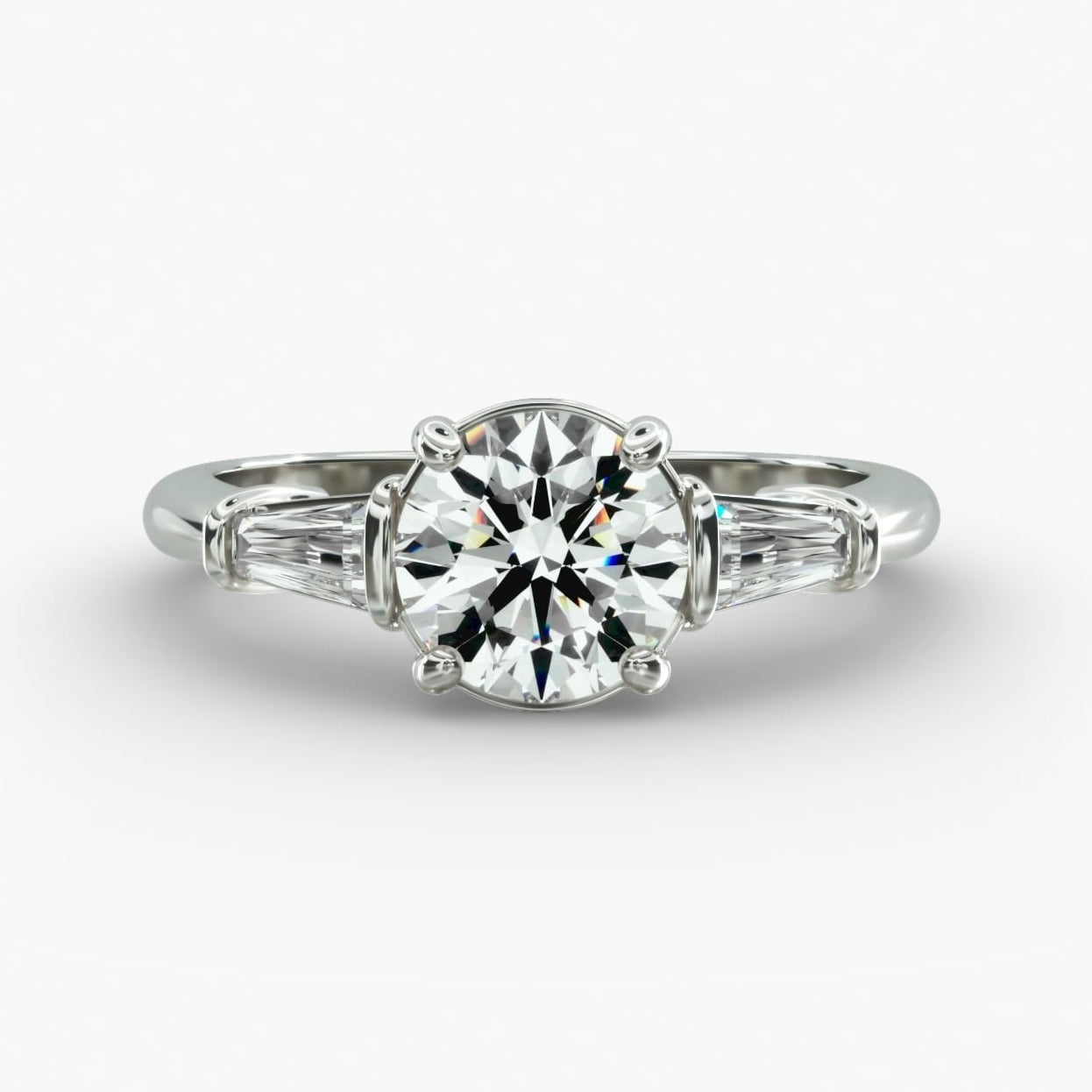 Anel Cometa Celeste com Cristal de Moissanite