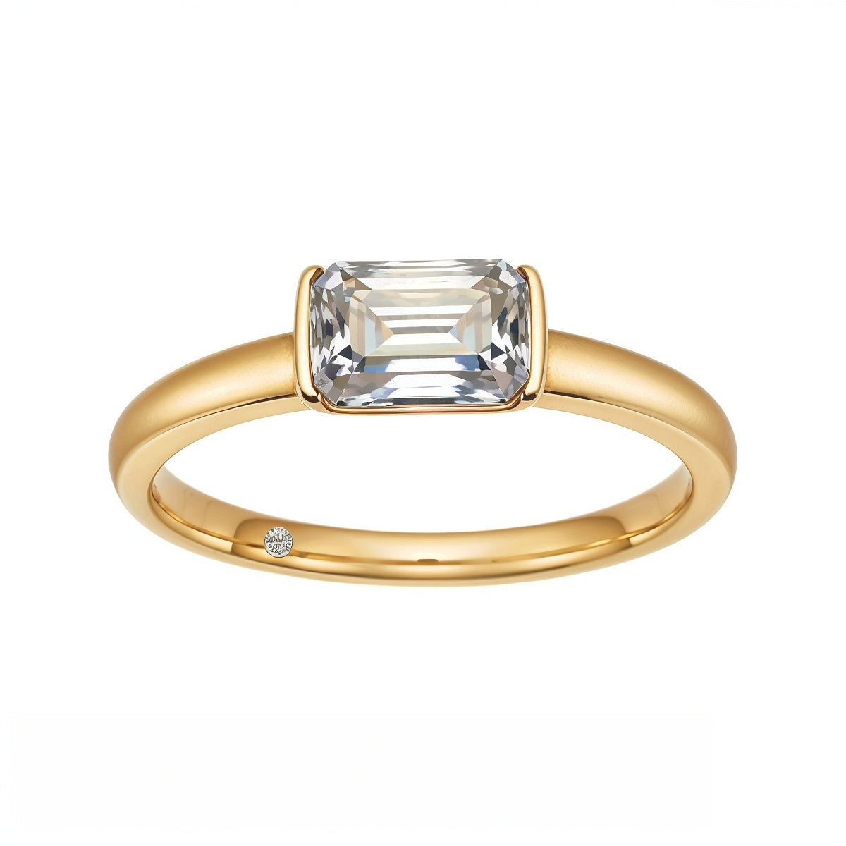 Anel Sólido Infinito em Cristal de Moissanite