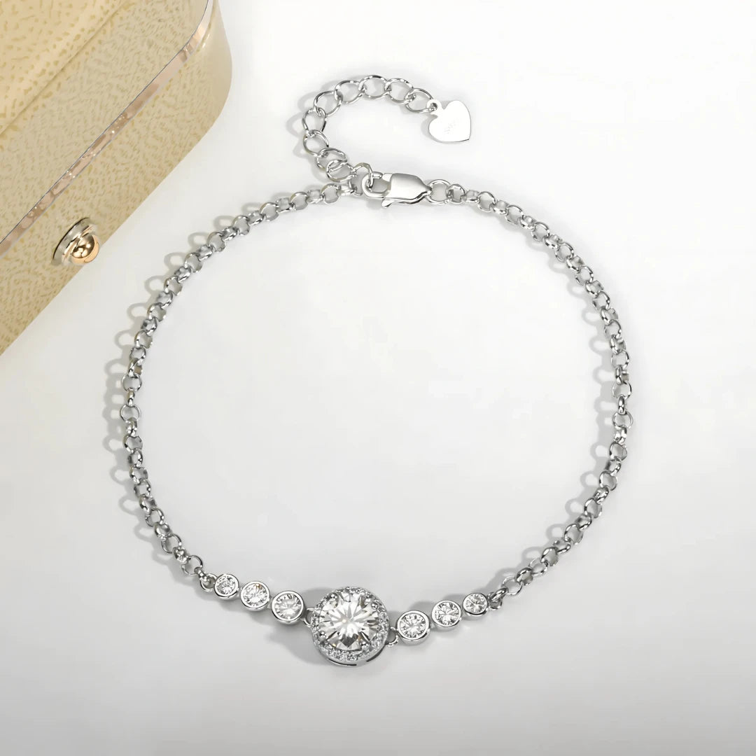 Pulseira Luz dos Sonhos em Cristal de Moissanite