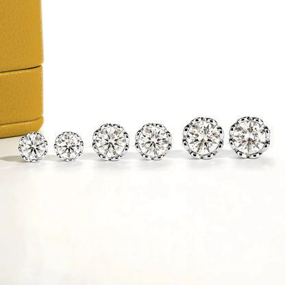 Brinco Floral em Cristal de Moissanite
