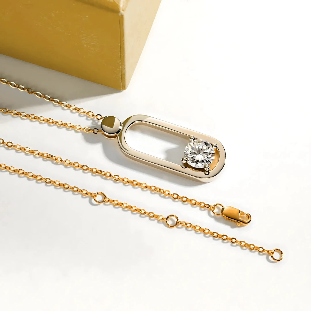 Colar Portal Celestial em Cristal de Moissanite