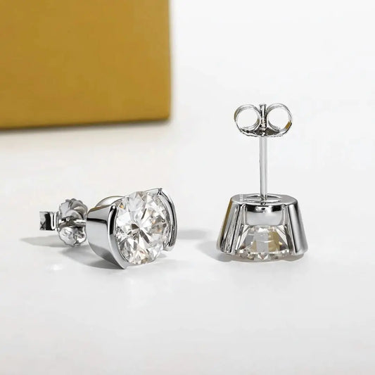 Brinco Florata em Cristal de Moissanite