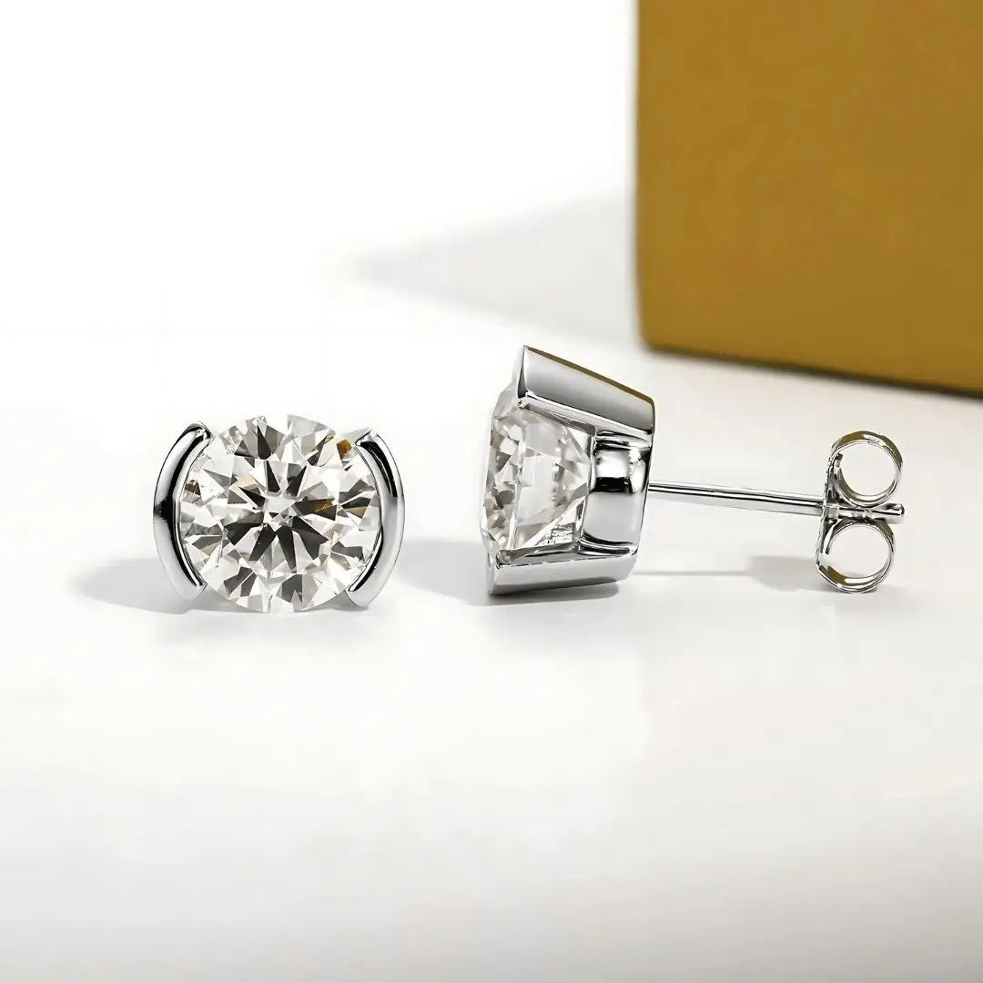 Brinco Florata em Cristal de Moissanite