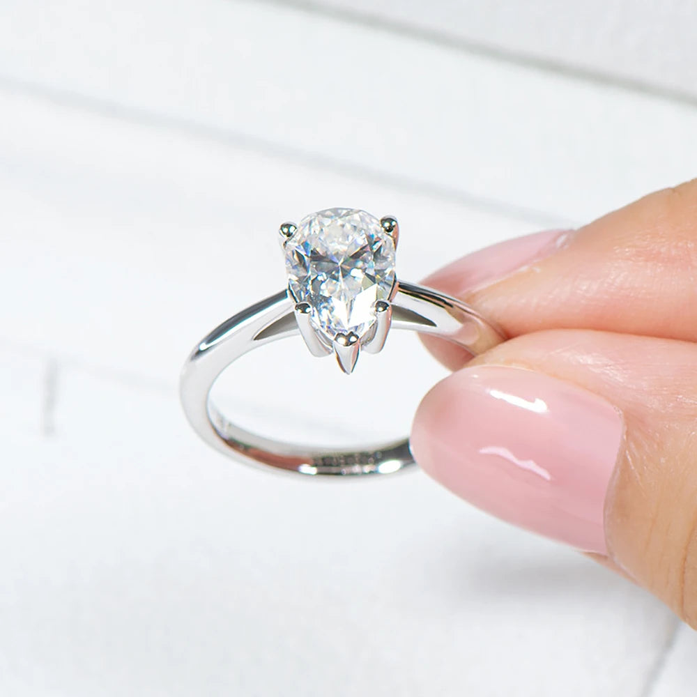 Anel Essência Estelar em Cristal de Moissanite + Meia Aliança 5 Portais da Luz