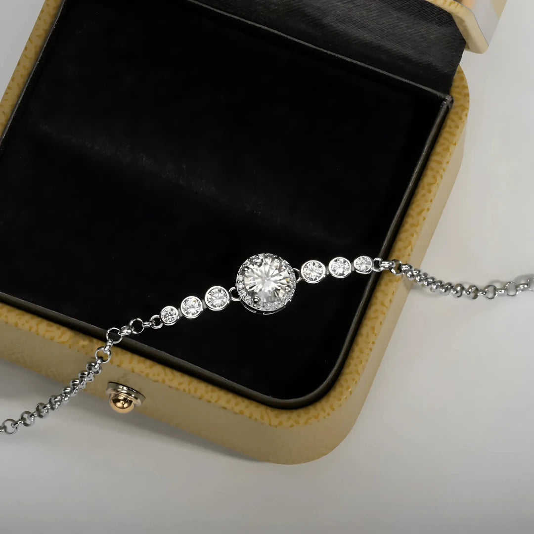 Pulseira Luz dos Sonhos em Cristal de Moissanite