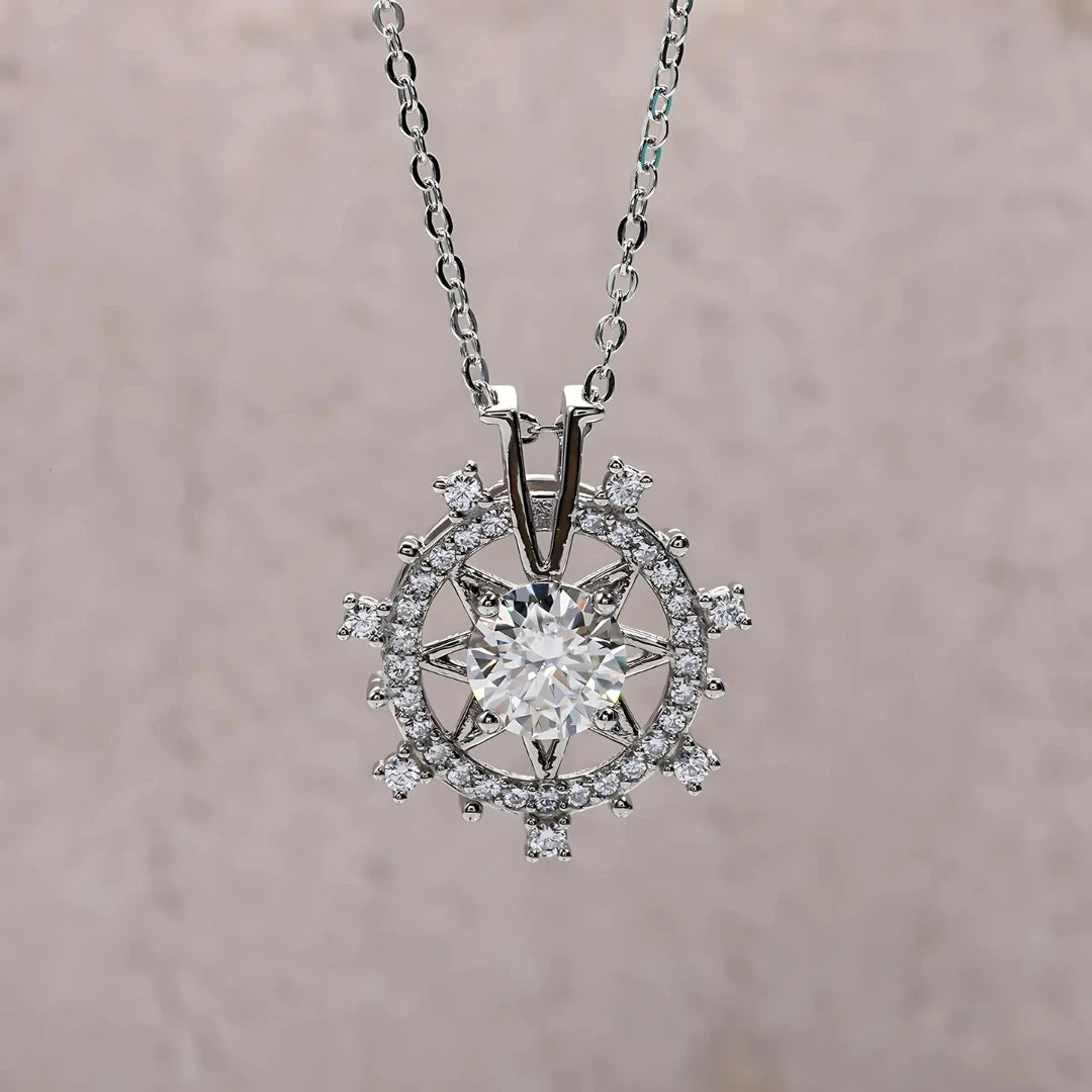 Colar Oceano em Cristal de Moissanite