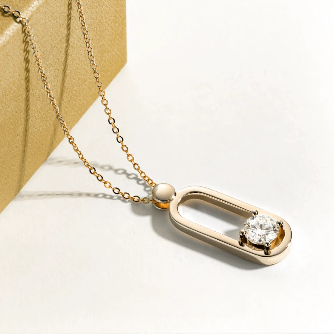 Colar Portal Celestial em Cristal de Moissanite