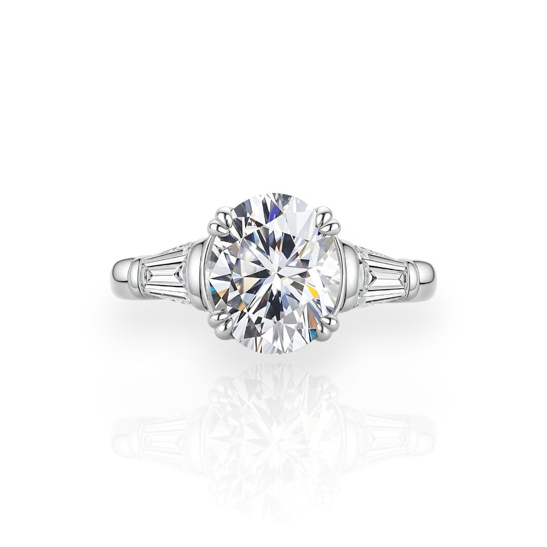 Anel Iluminar Completo com Cristal de Moissanite