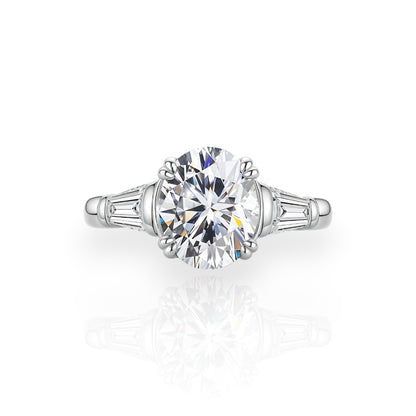 Anel Iluminar Completo com Cristal de Moissanite