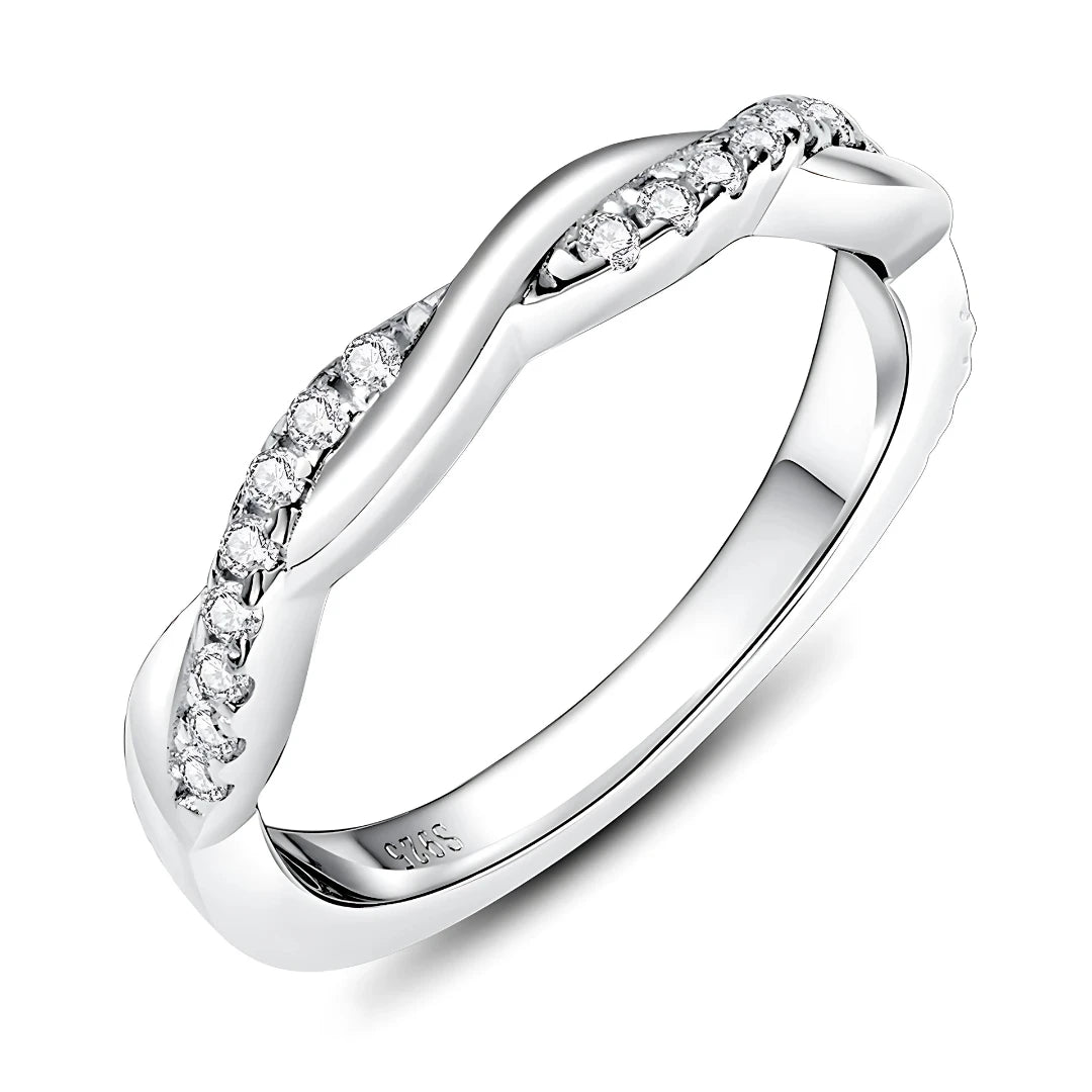 Anel Reflexo Celestial em Cristal de Moissanite
