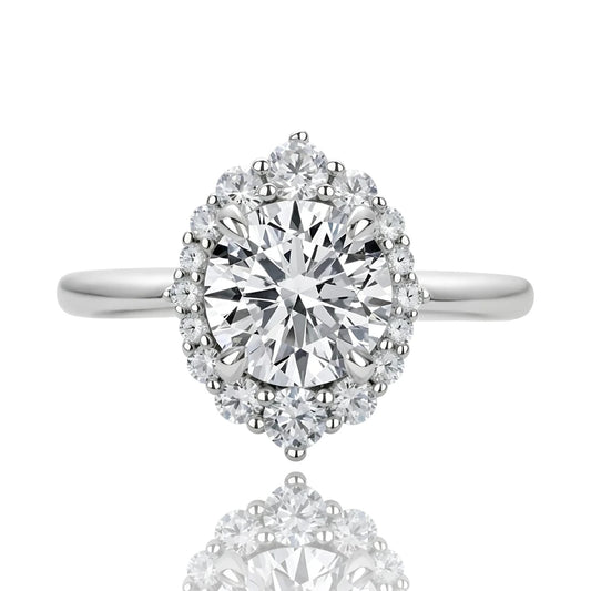 Anel Rainha do Esplendor com Cristal de Moissanite