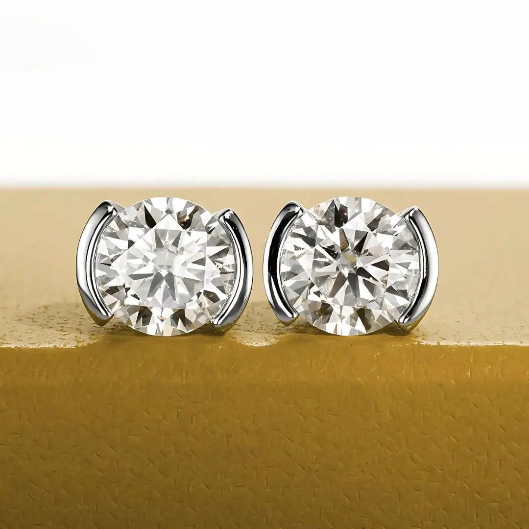 Brinco Florata em Cristal de Moissanite