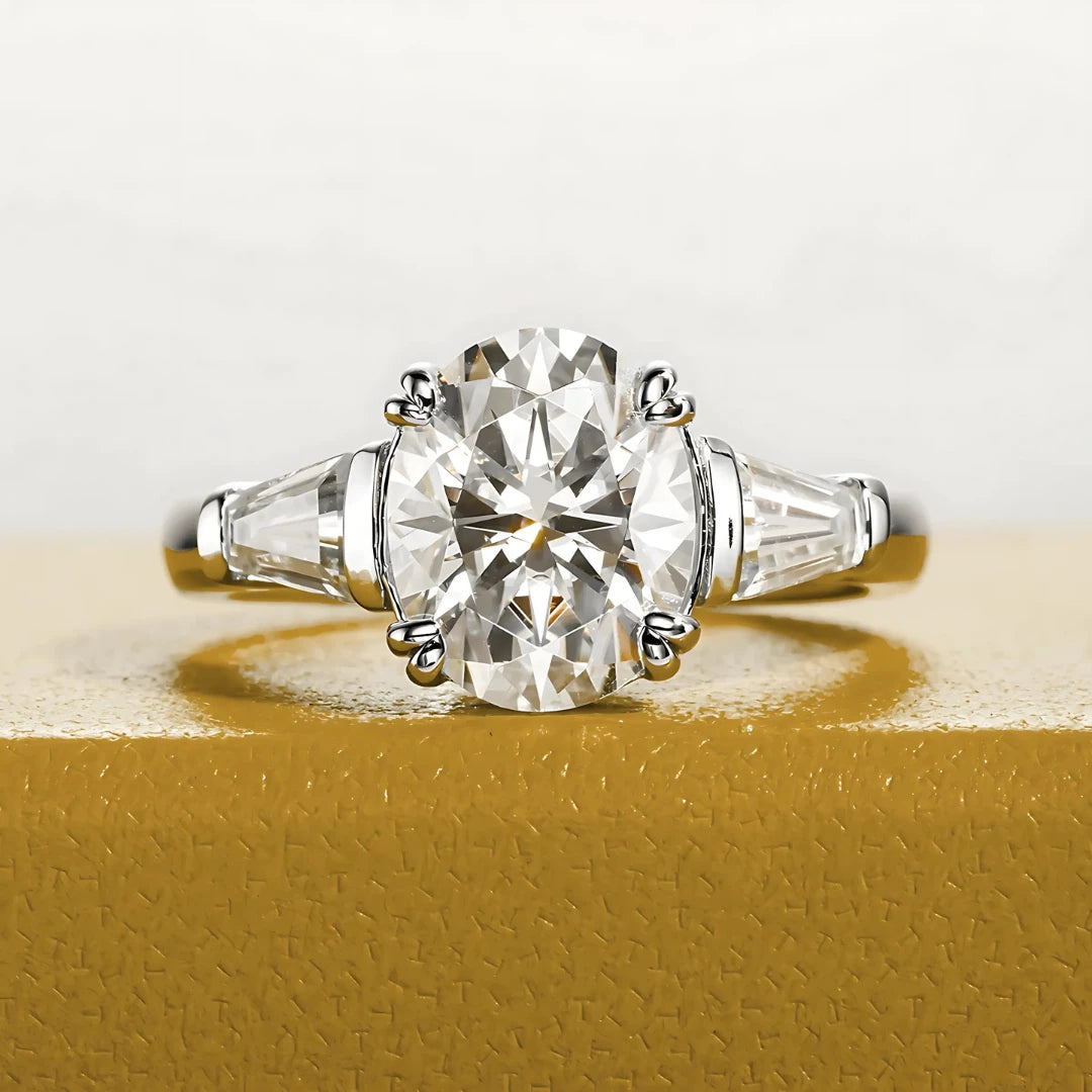 Anel Iluminar Completo com Cristal de Moissanite