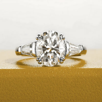Anel Iluminar Completo com Cristal de Moissanite