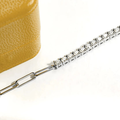 Bracelete Horizonte Cósmico em Cristal de Moissanite