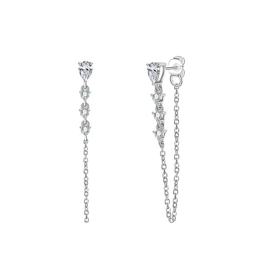 Brinco Glória Reluzente em Cristal de Moissanite