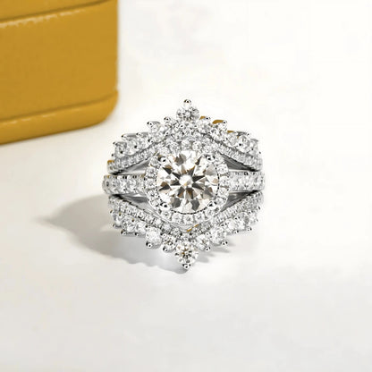 Anel Celestious com Cristal de Moissanite