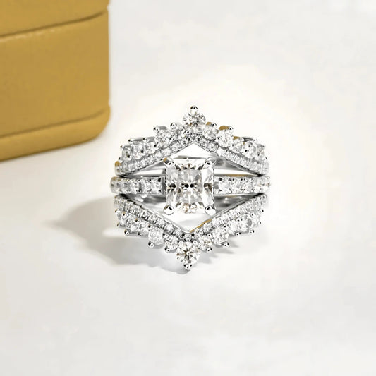 Anel Princesa da Luz com Cristal de Moissanite
