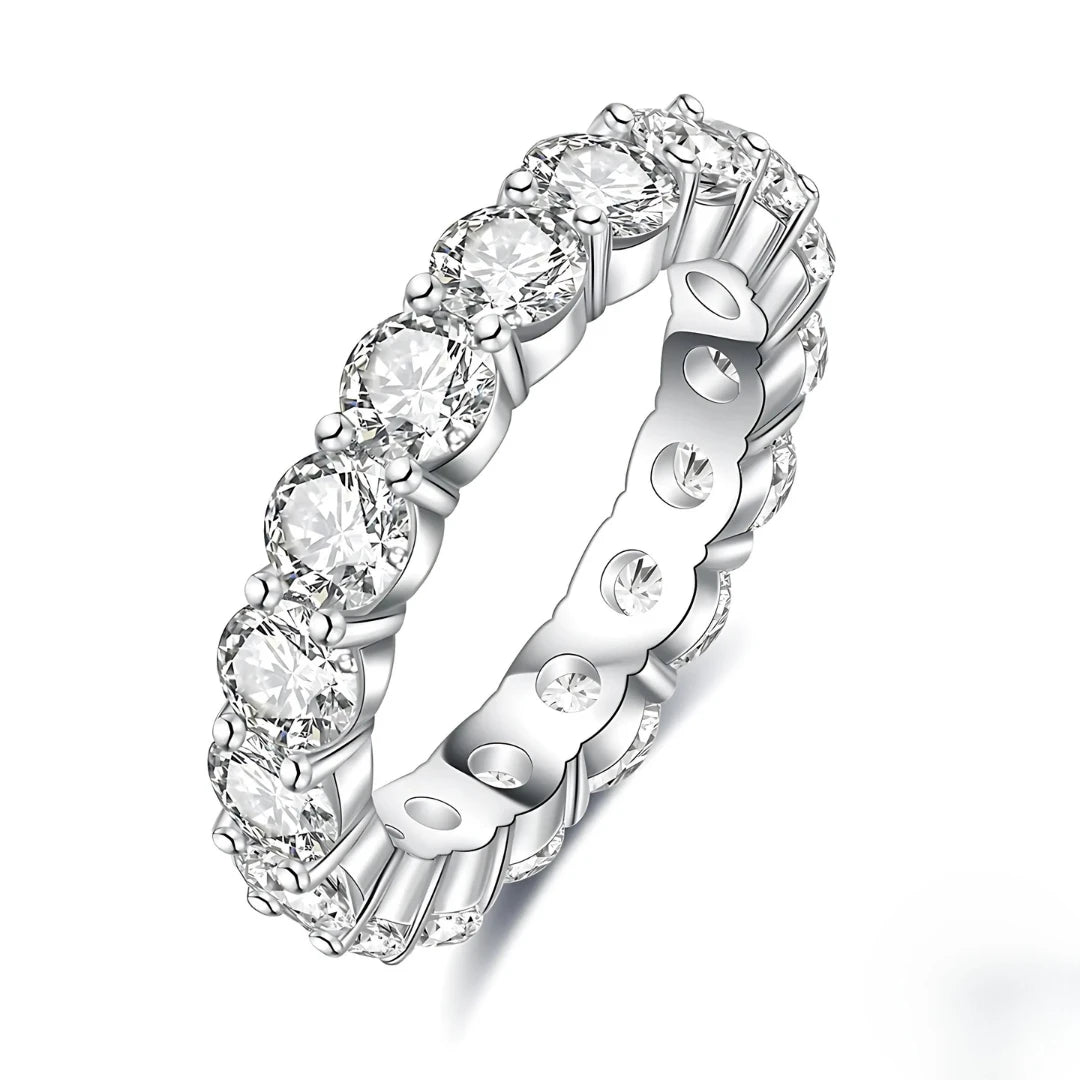 Aliança Chave Celestial com Cristal de Moissanite