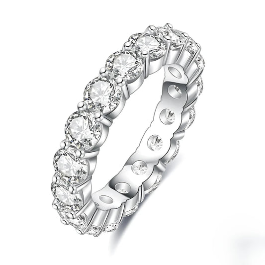 Aliança Chave Celestial com Cristal de Moissanite