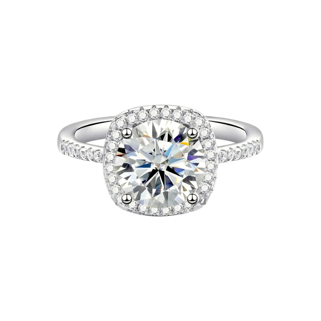 Anel Nuvem Ascendente com Cristal de Moissanite