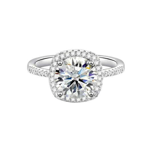 Anel Nuvem Ascendente com Cristal de Moissanite