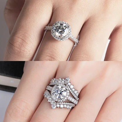 Anel Celestious com Cristal de Moissanite