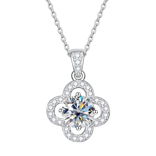 Colar Flor do Amor em Cristal de Moissanite
