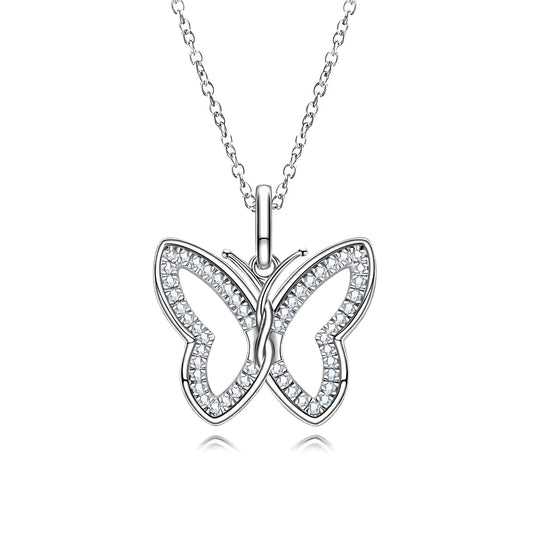 Colar Coração Luminoso em Cristal de Moissanite