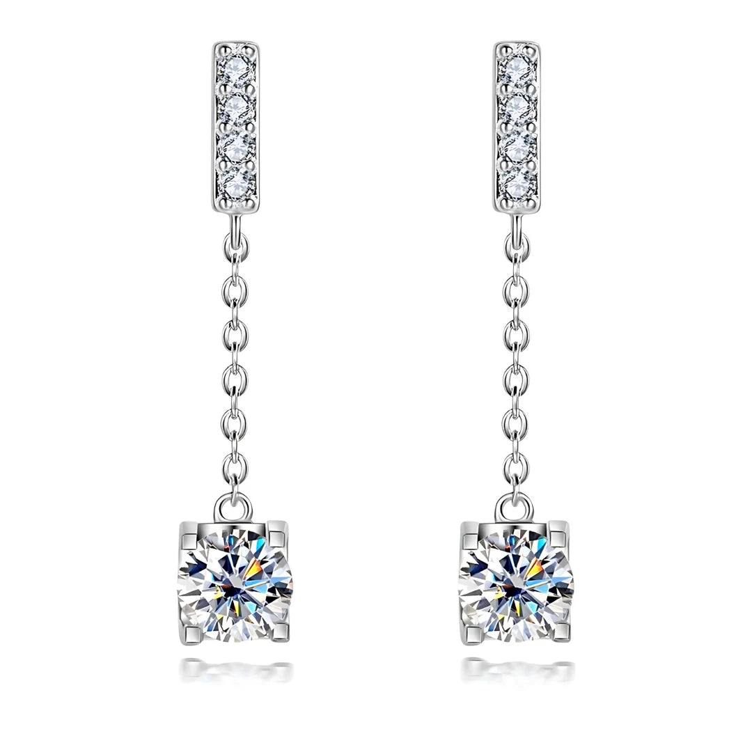 Brinco Luar da Vida em Cristal de Moissanite