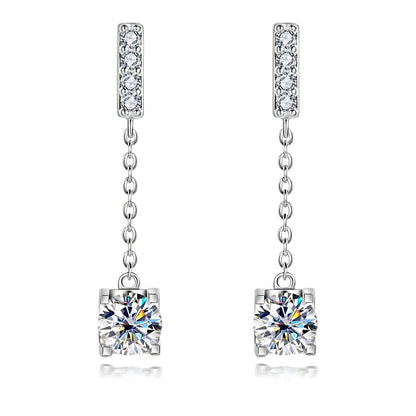 Brinco Luar da Vida em Cristal de Moissanite