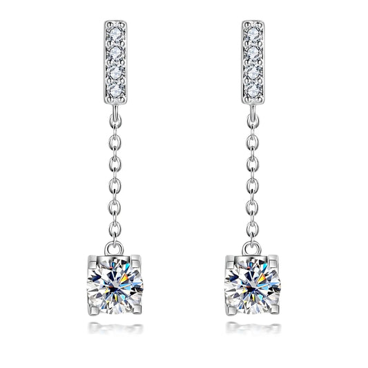 Brinco Luar da Vida em Cristal de Moissanite