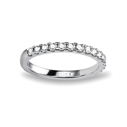 Meia Aliança Princesa Celeste com Cristal de Moissanite