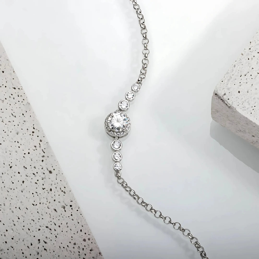 Pulseira Luz dos Sonhos em Cristal de Moissanite