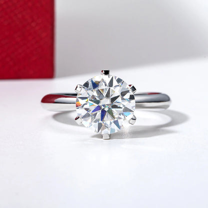 Anel Luz Primordial com Cristal de Moissanite