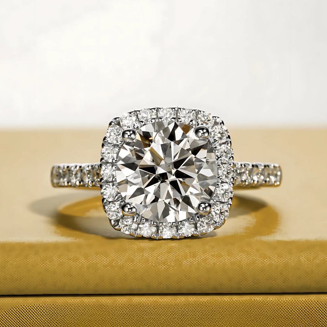 Anel Nuvem Ascendente com Cristal de Moissanite