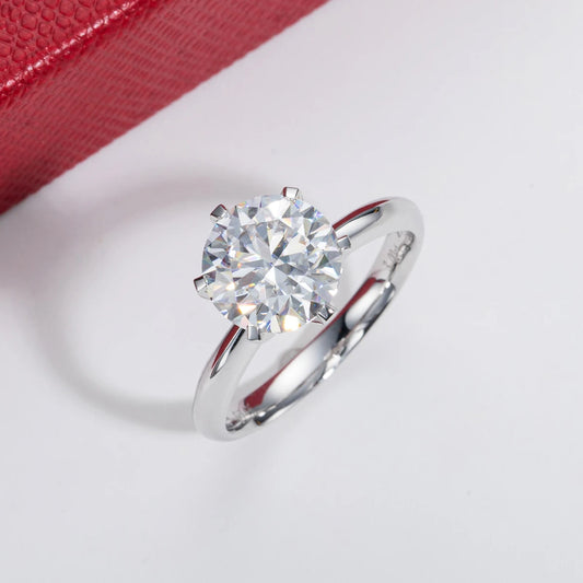 Anel Luz Primordial com Cristal de Moissanite