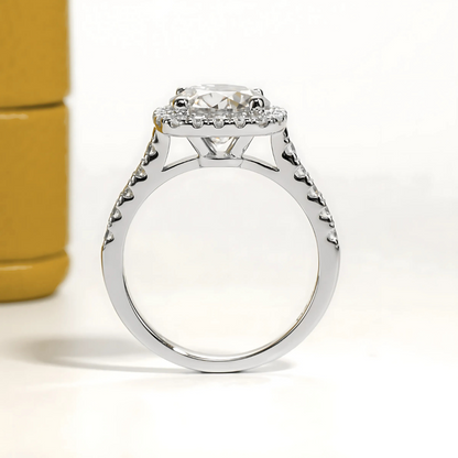 Anel Nuvem Ascendente com Cristal de Moissanite