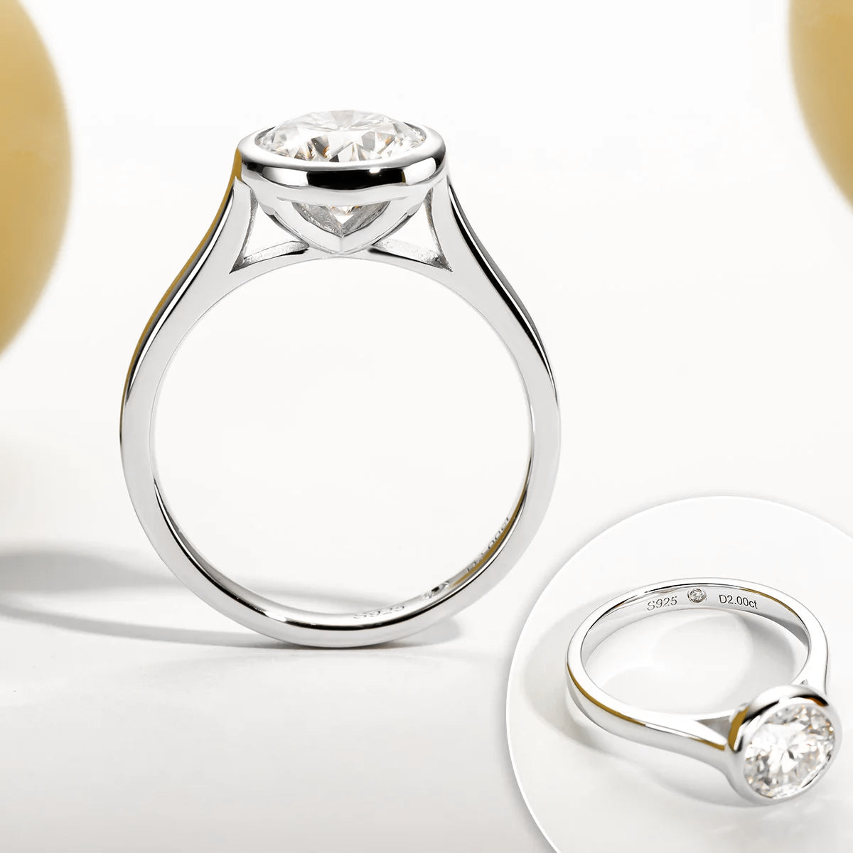 Anel Ponto Mítico com Cristal de Moissanite