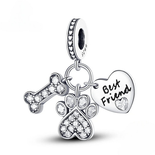 Ello Berloque Amor de Pata Best Friend em Prata 925