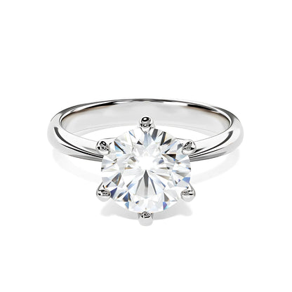 Anel Luz Primordial com Cristal de Moissanite