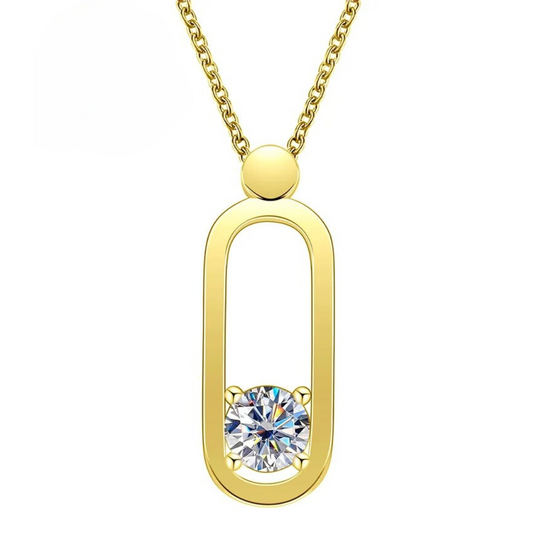 Colar Portal Celestial em Cristal de Moissanite